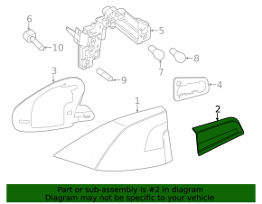 Left trunk lid light Volvo S60 11-18 MAGNETI MARELLI
