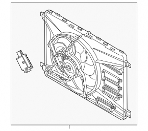 Radiator shroud diffuser assembly for Volvo S60 11-18 T5, T6