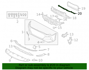 Front bumper seal inner lower kit 2 parts Audi E-Tron 19-23