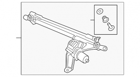 Windscreen wiper linkage with motor for Audi E-Tron 19-23