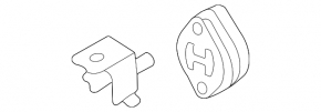 Rear left muffler bracket for Audi Q7 20-26 3.0T MHEV