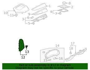Right side dashboard trim for Audi Q7 20-26 black