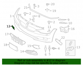 BMW 4 Series F32/33/36 14-20 M Pack Front Bumper Tow Hook Cap