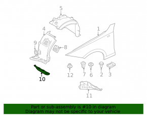 Front left mudguard liner for BMW 3 E90 E92 07-12