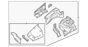 Mitsubishi Outlander 14-15 front left quarter