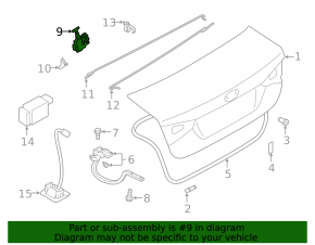 Subaru Legacy 15-19 trunk lid lock