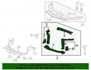 TV panel radiator Acura ILX 13-15 prerest