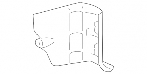 Front pillar trim lower left Lexus GX470 03-09 dark gray, scratches