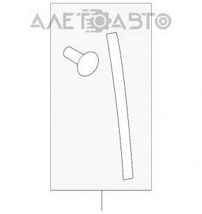 Door seal on the central pillar right Toyota Highlander 08-13 black