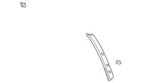 Left trunk door trim for Lexus GX470 03-09, gray