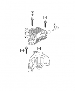 Left engine mount for Jeep Cherokee KL 19-23 2.0T AWD