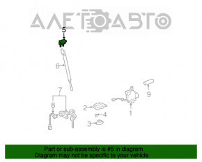 Left tailgate hinge Toyota Prius V 12-17