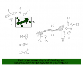 Rear left door handle mechanism Lexus NX200t NX300 NX300h 15-21