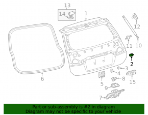 Left tailgate bumper for Lexus CT200h 11-17