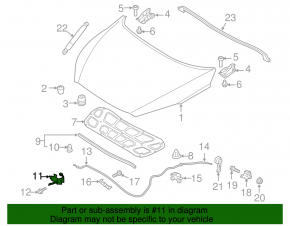 Hood Lock Kia Sorento 16-20