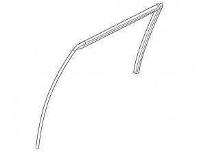 Rear left glass seal Infiniti FX35 FX45 03-08