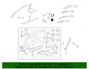 Front Right Window Regulator Lexus LS460 LS600h 07-12