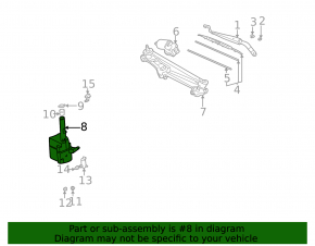 Lexus ES300 ES330 Windscreen Washer Reservoir Assembly
