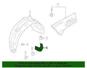 Rear right mudguard for Kia Soul 20-22