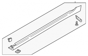 Left door sill plate for Hyundai Ioniq 17-22 with mudguard