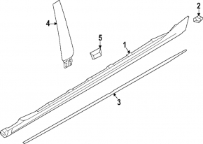 Left threshold Audi A5 F5 17-19 5D premium, prestige