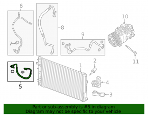 Air conditioning condenser-compressor pipe for Infiniti QX30 17-19