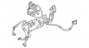 Kia EV6 22-24 AWD A/C system cooler assembly with valves and pipes