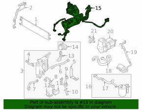 Kia EV6 22-24 AWD A/C system cooler assembly with valves and pipes