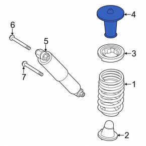 Shock absorber support rear right Ford Transit Connect MK2 13-18