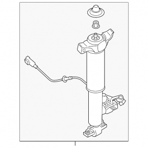 Rear left shock absorber for Lincoln Continental 17-20 AWD, R19, electric