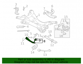 Rear left transverse rod Mitsubishi Galant 04-12
