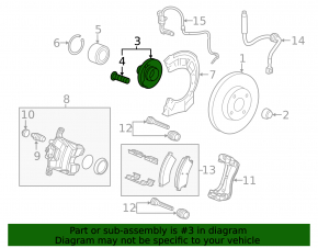 Front left hub Chevrolet Trax 15-22