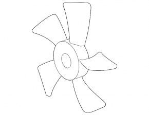 Right cooling fan impeller for Lexus RX400h 06-09, 7 blades