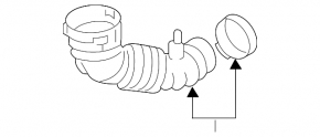 Air duct from filter right Infiniti Q50 16-20 3.0T