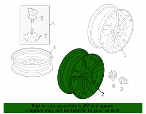 Wheel disk R17 Acura ILX 13-15 curb