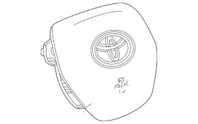 Airbag in steering wheel driver Toyota Venza 21- black