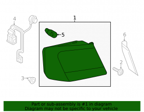 External wing lamp left Audi A6 C7 12-15 prerest