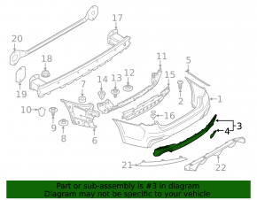 Rear Bumper Lip BMW 5 G30 18-20 M Sport
