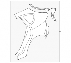 Quarter wing rear left Subaru Impreza WRX GH 08-11 5d