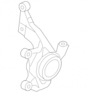 Trunnion with hub front right Kia Soul 14-19