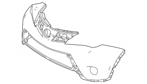 Front bumper bare upper part Toyota Rav4 13-15 USA built
