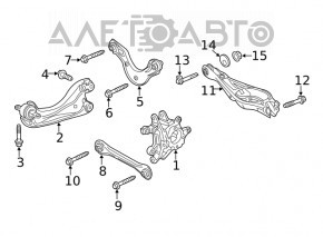 Lower arm under spring rear right Honda Civic X FC 16-21