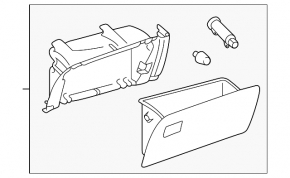 Glove box, glove compartment Toyota Sienna 11-14 upper part, gray