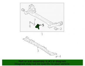 Rear beam bracket left Hyundai Elantra 21-