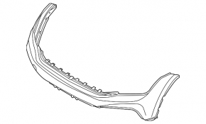 Bare front bumper VW Tiguan 22-24 R-Line, without parking sensors
