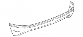 Bare rear bumper, lower part, VW Tiguan 18-21, for parking sensors, structure, chrome moldings