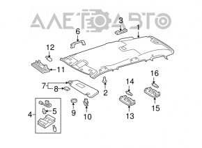 Toyota Highlander 08-10 Headliner