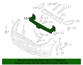 Front Bumper Reinforcement Mitsubishi Outlander 14-21