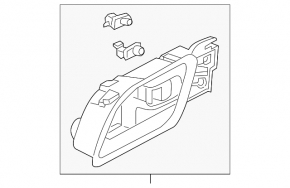 Door handle inside rear left Acura ILX 13-18
