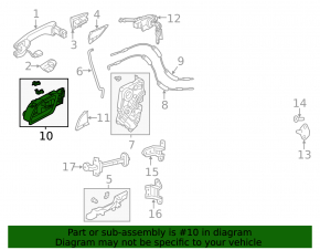 Door handle inside rear left Acura ILX 13-18